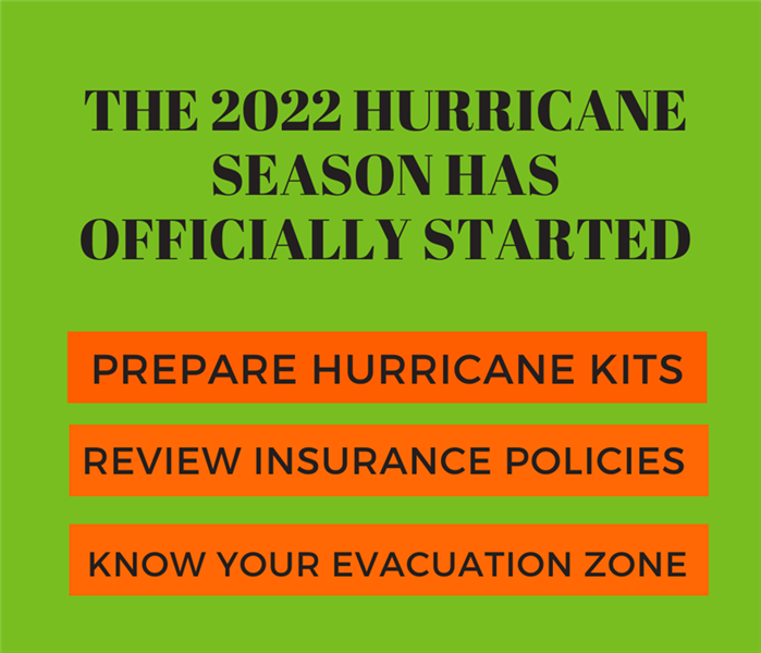 Orange and green infographic with hurricane tips